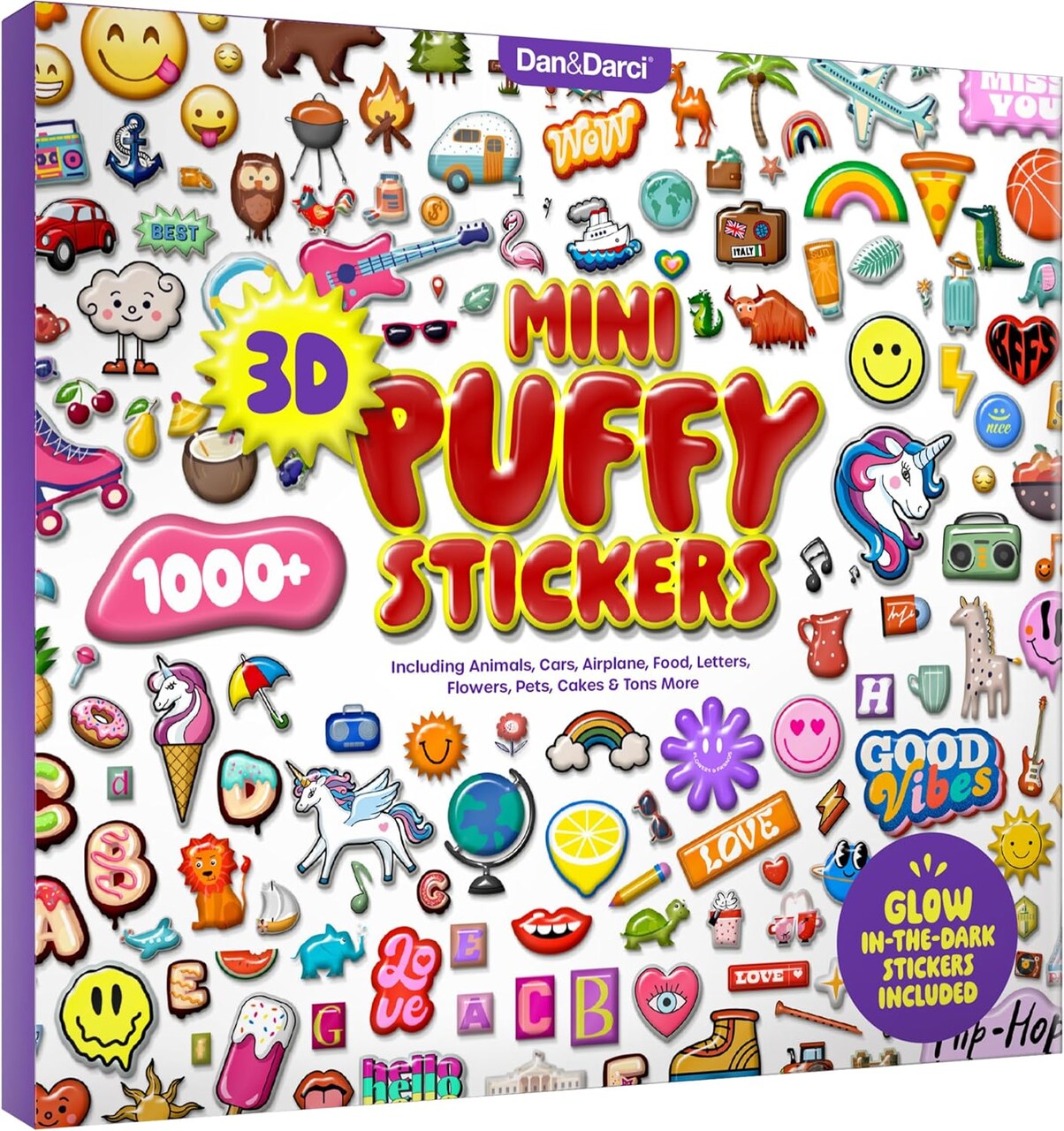 1000+ 3D Puffy Stickers for Kids, Teens, Toddlers Ages 2-4 Years, Girls & Boys